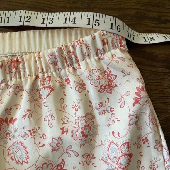 Aritzia Wilfred Toccata Satin Pant wide leg pull on floral exclusive print Large - Picture 11 of 15